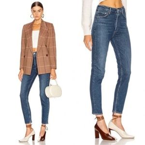 Agolde Nico High Rise Slim Jeans Size 27 Ankle Length Denim